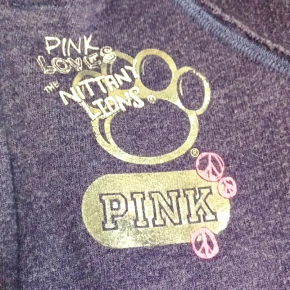 Womans Pink Penn State Purple & Silver  Hoodie Sweat Shirt XS - Picture 10 of 12